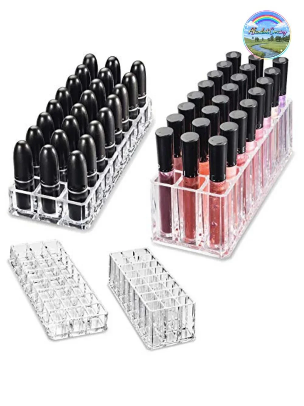Acrylic Lipstick & Lip Gloss Organizer 48 Space Cosmetic Storage